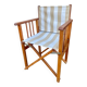 Chaise de réalisateur pliante avec tissu à rayures