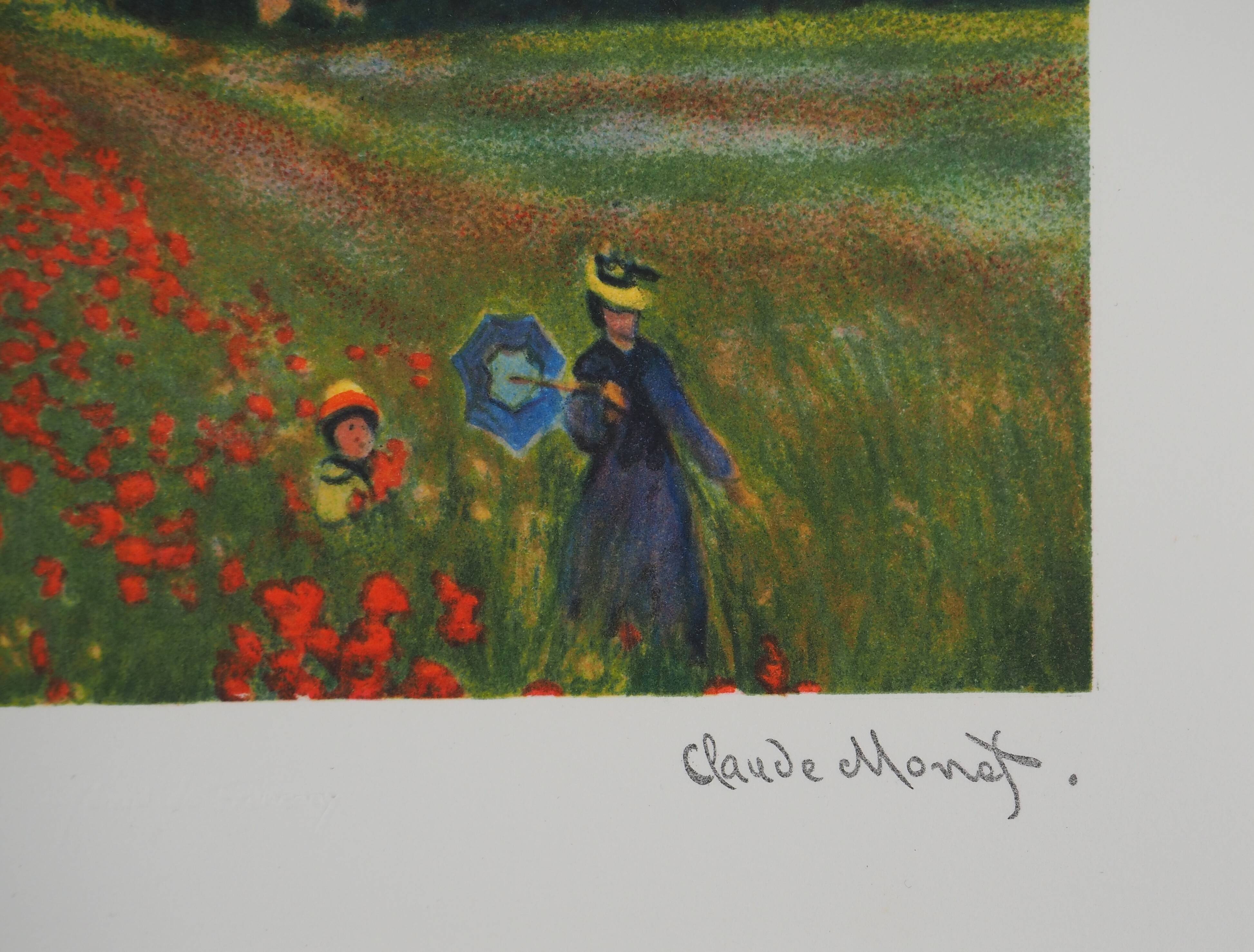 Claude Monet: Poppy Field, signed lithograph