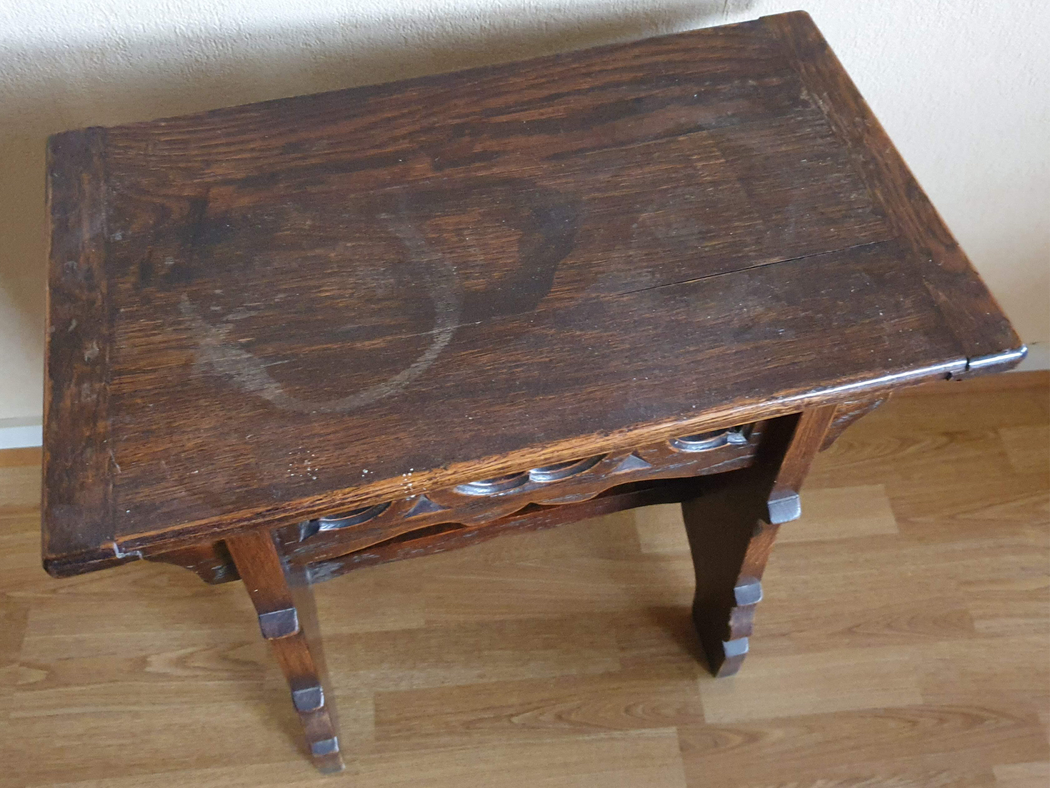 Neo-Gothic oak side table