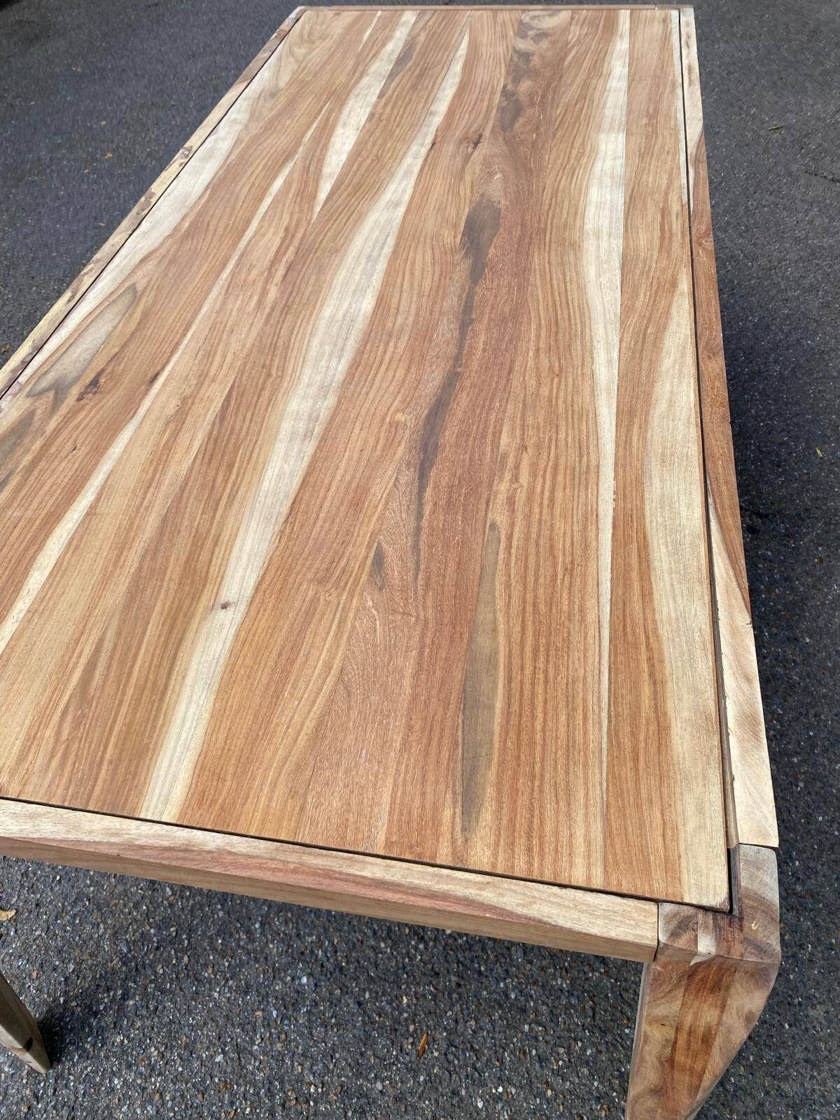 Dining table 175x80 renovated in raw solid acacia Tikamoon 6/8 people