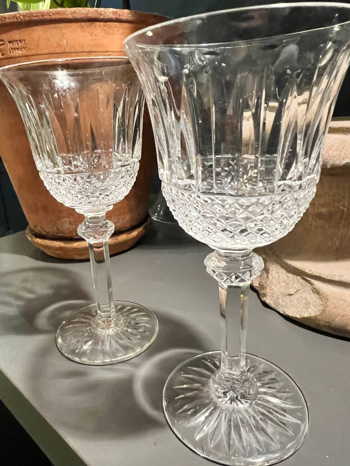 Crystal glasses from Saint Louis, Hermès house.
