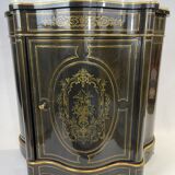 Meuble d'appui violonné Napoléon 3 en bois noirci