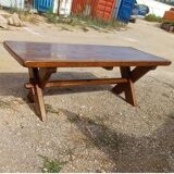 Large old solid oak monastery table