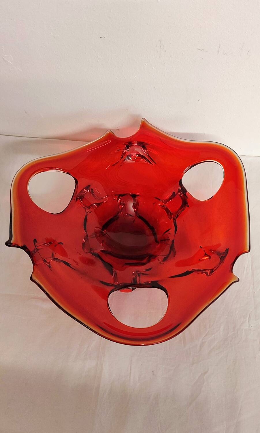 Centro de mesa de cristal de Murano. Italy, 1980s.