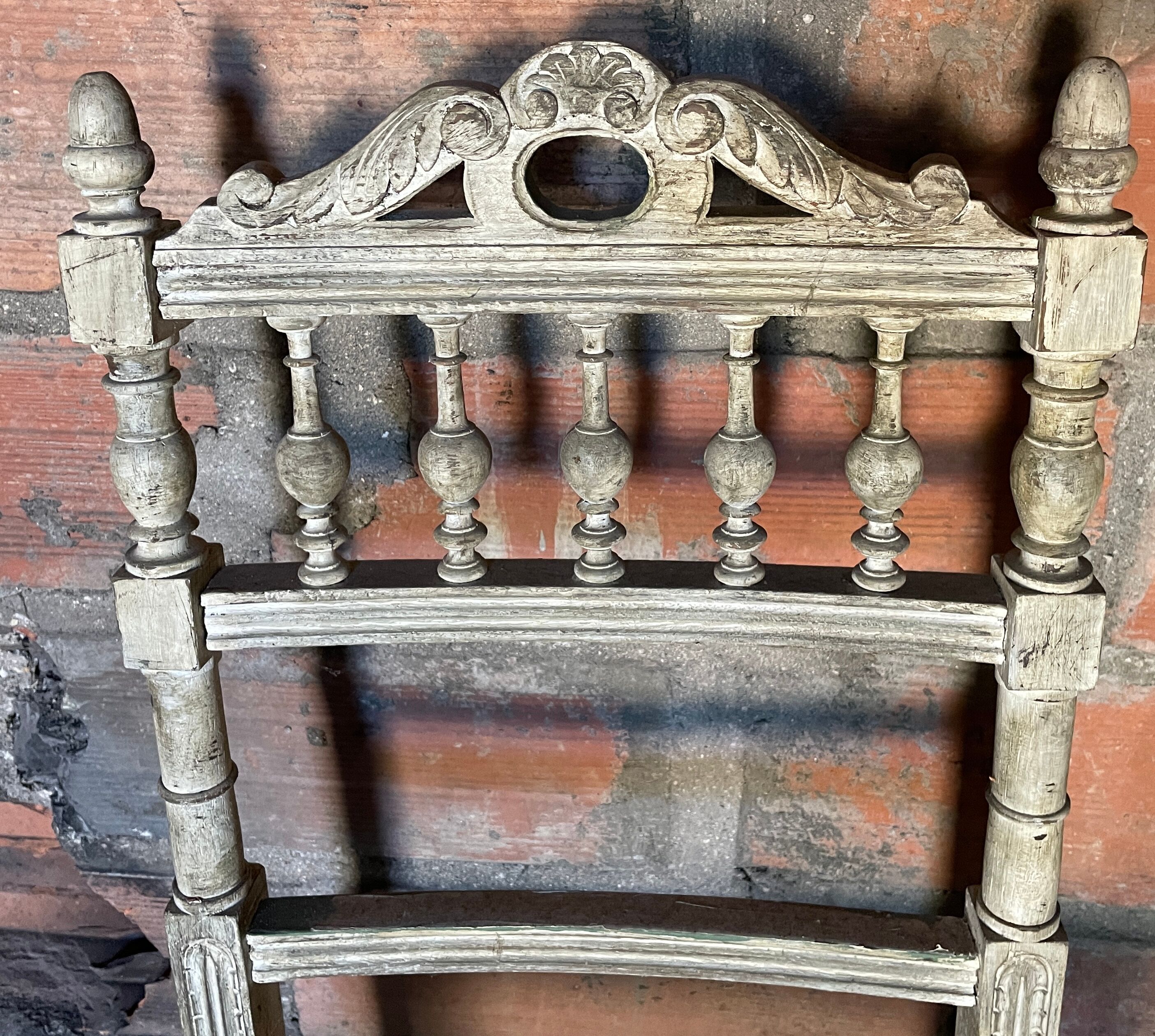 Old carved wood chairs