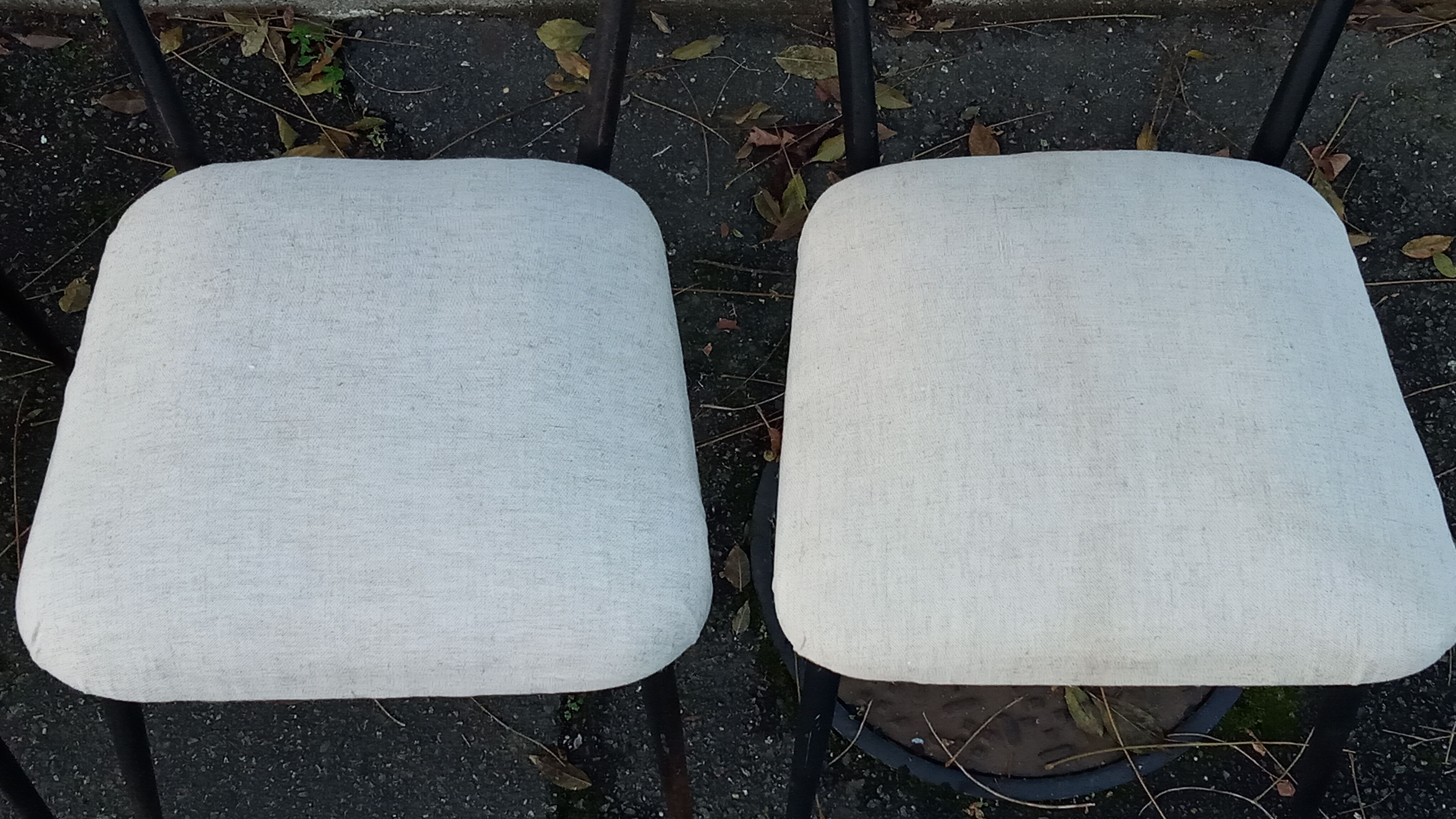 Four chairs by Colette Gueden reupholstered from the 1950s/60s.