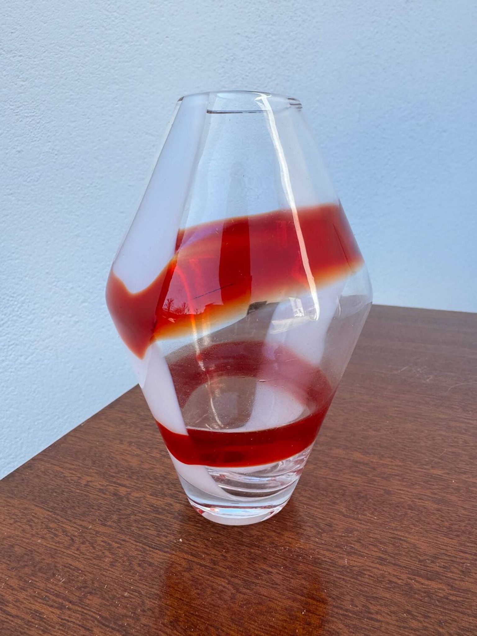 Petit vase Guzzini verre soufflé