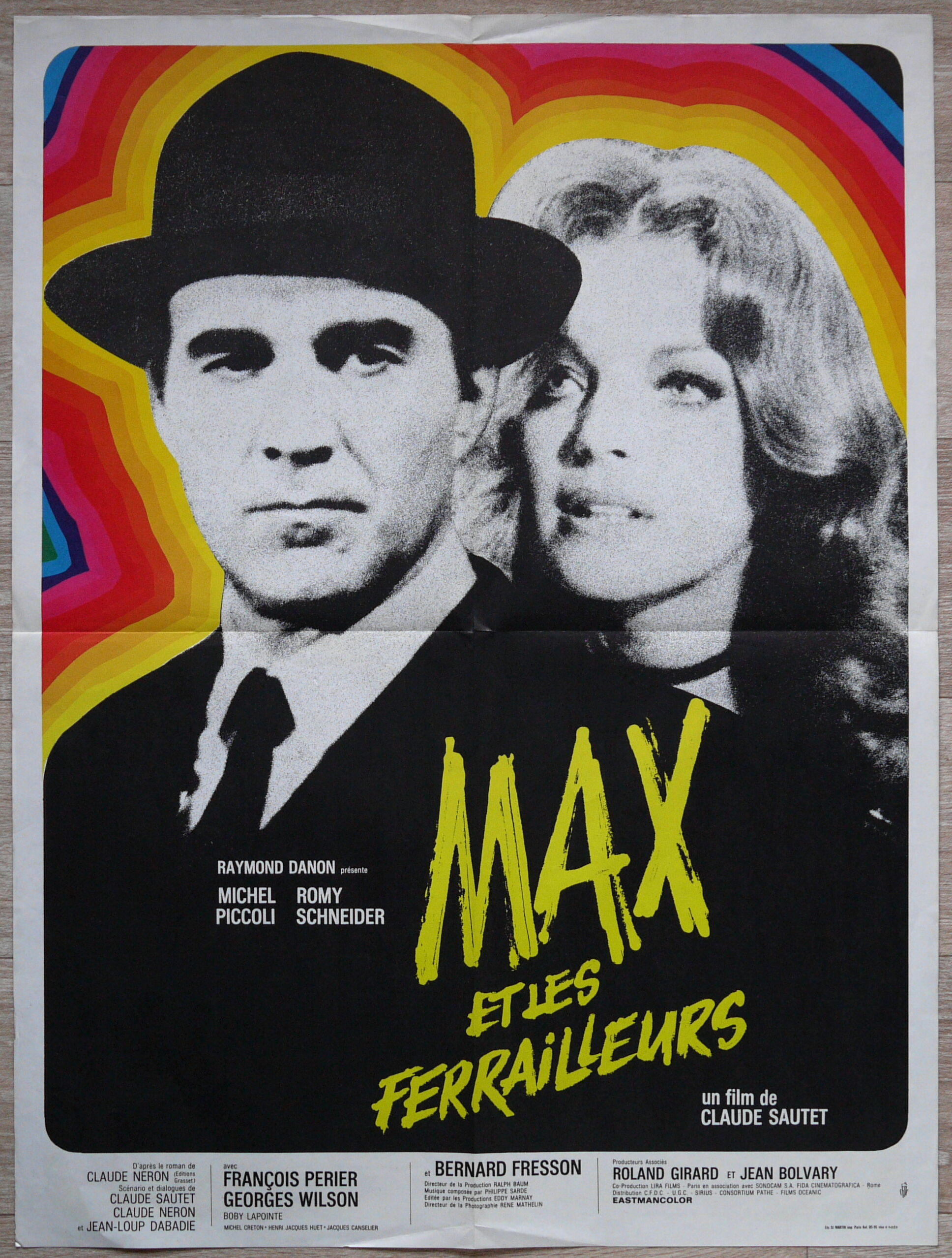 Original cinema poster "max and the ferrailleurs" romy schneider