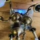 Louis XV style chandelier from the mid-20th century in solid gilded bronze.