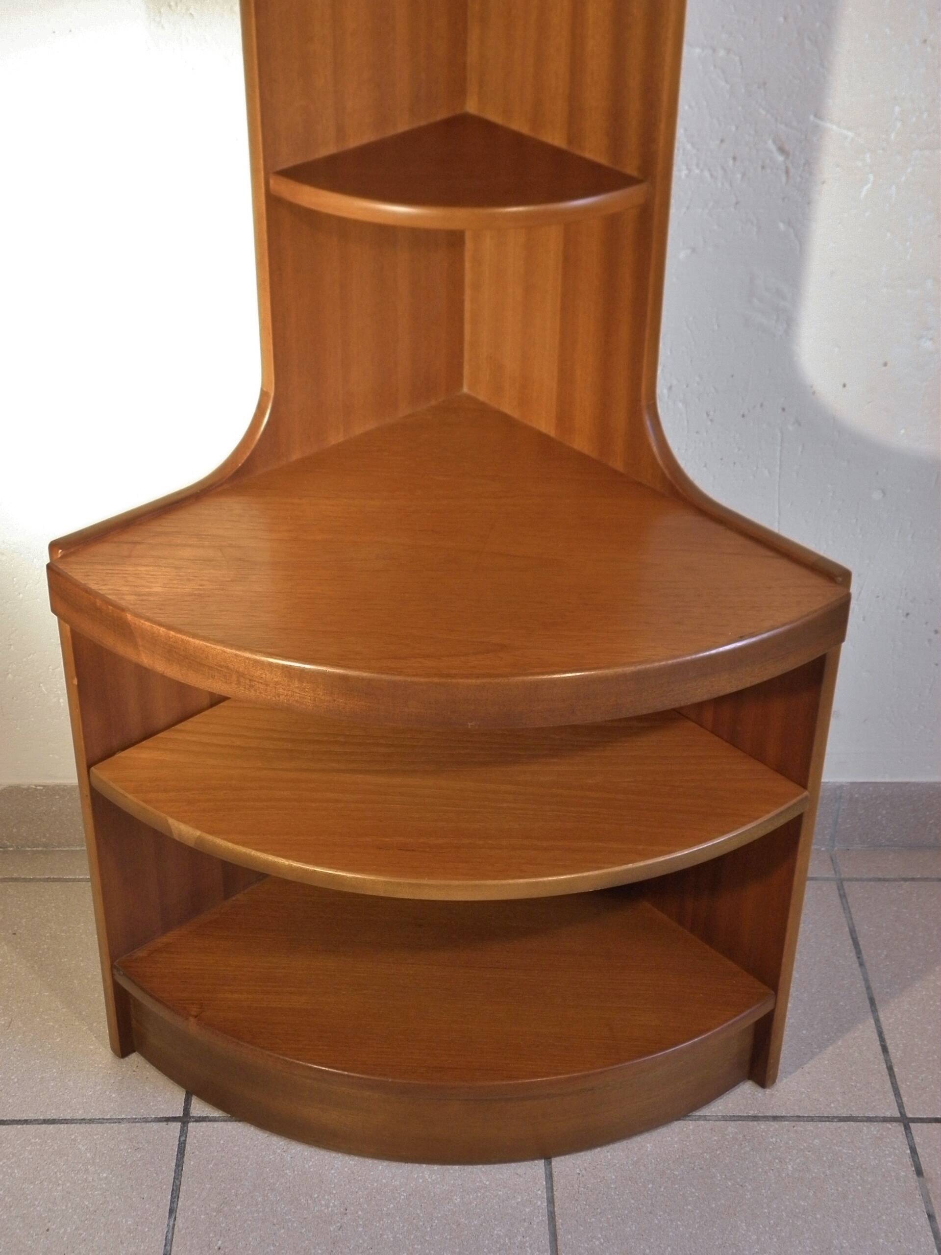 Furniture - corner shelf in teak 70s
