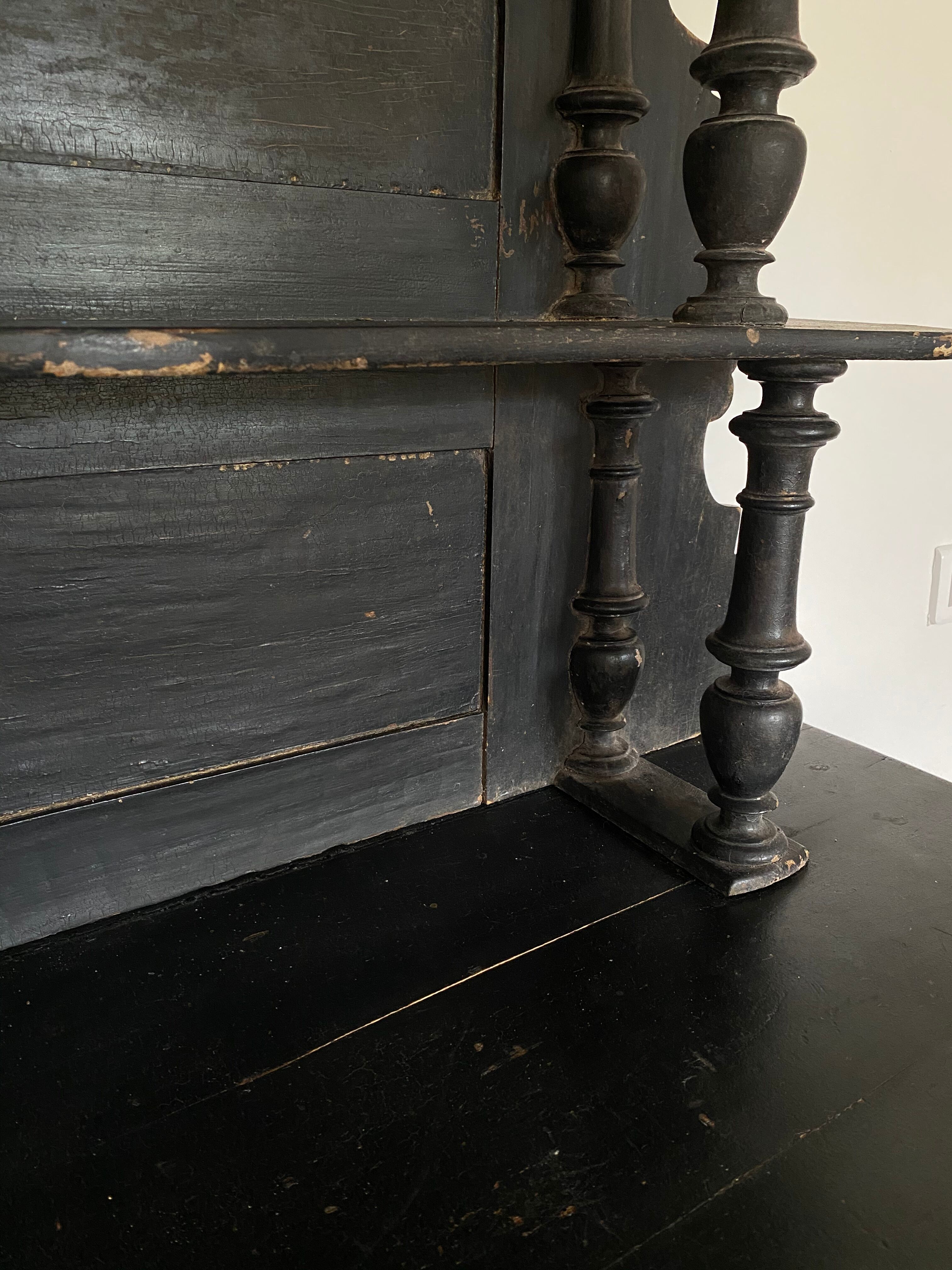 Black wooden buffet