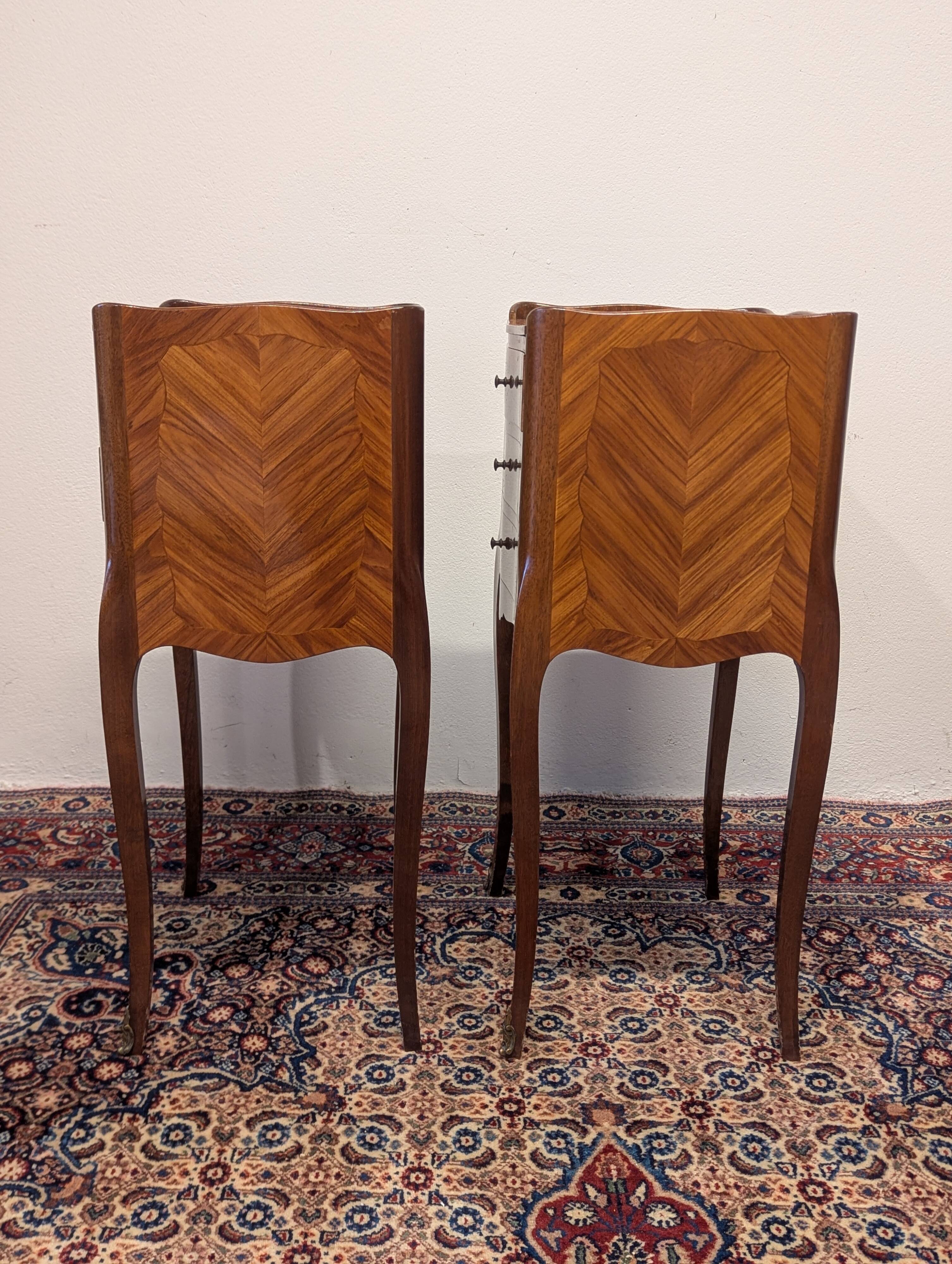 Pair of Louis XV style bedside tables