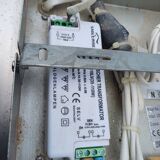 Vintage Aluminum and Glass Pendant Lamp