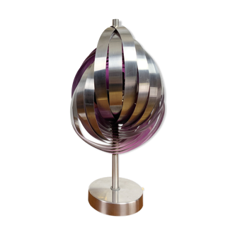 Henri Mathieu: Design Lamp Of the 70s In Chromé Steel