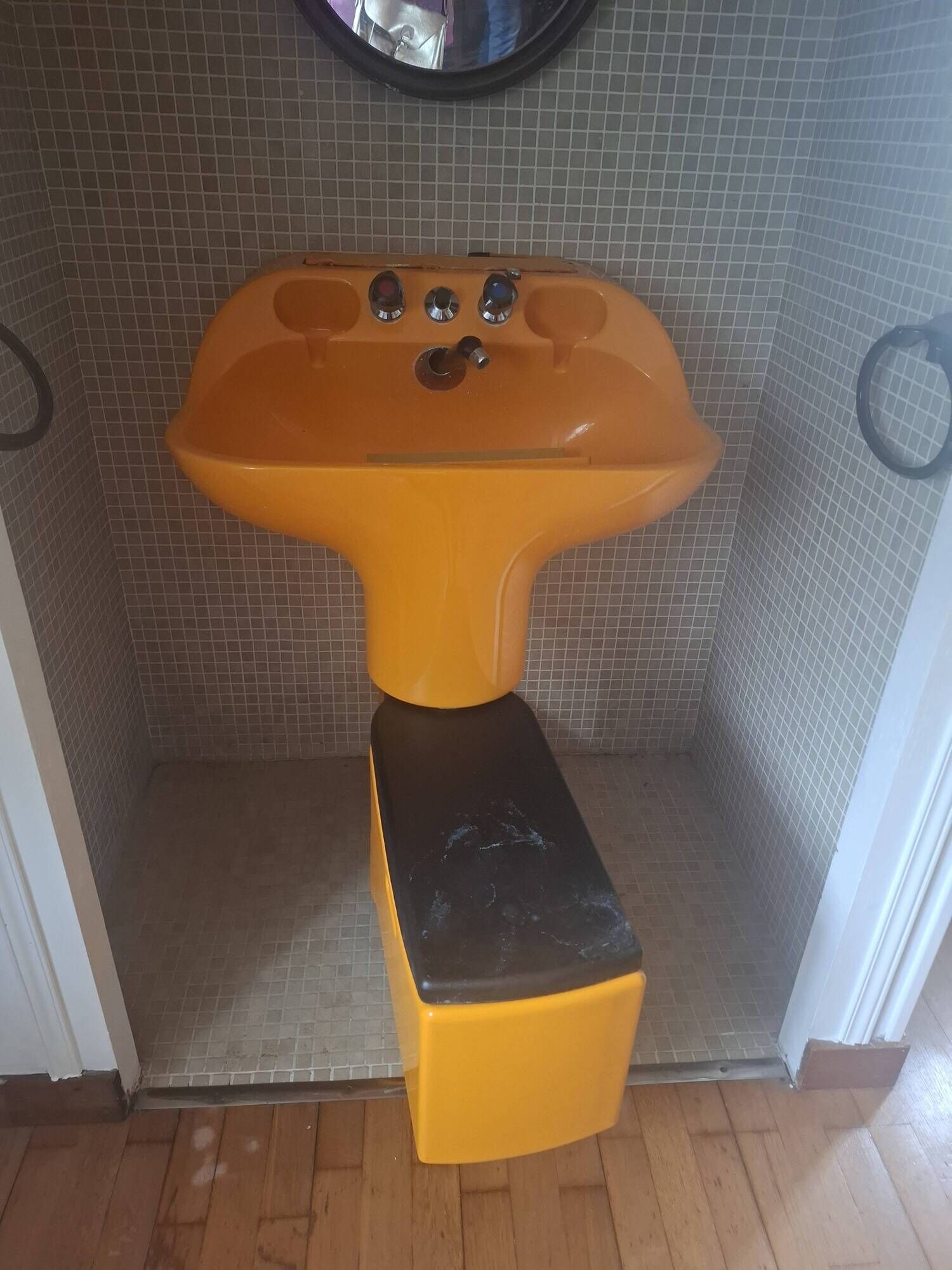 Rare Ensemble Lavabo & Pivoting Bidet "Salza" by Nick Roericht for Kerama