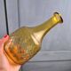 Vintage amber glass carafe with diamond pattern – Retro soliflore
