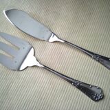Silver-plated fish serving utensils, SBF style. Louis XV style