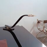 Cobra leather desk lamp by Traso Milano 1988