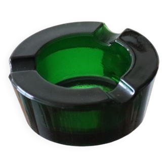 Vintage Green Glass Ashtray