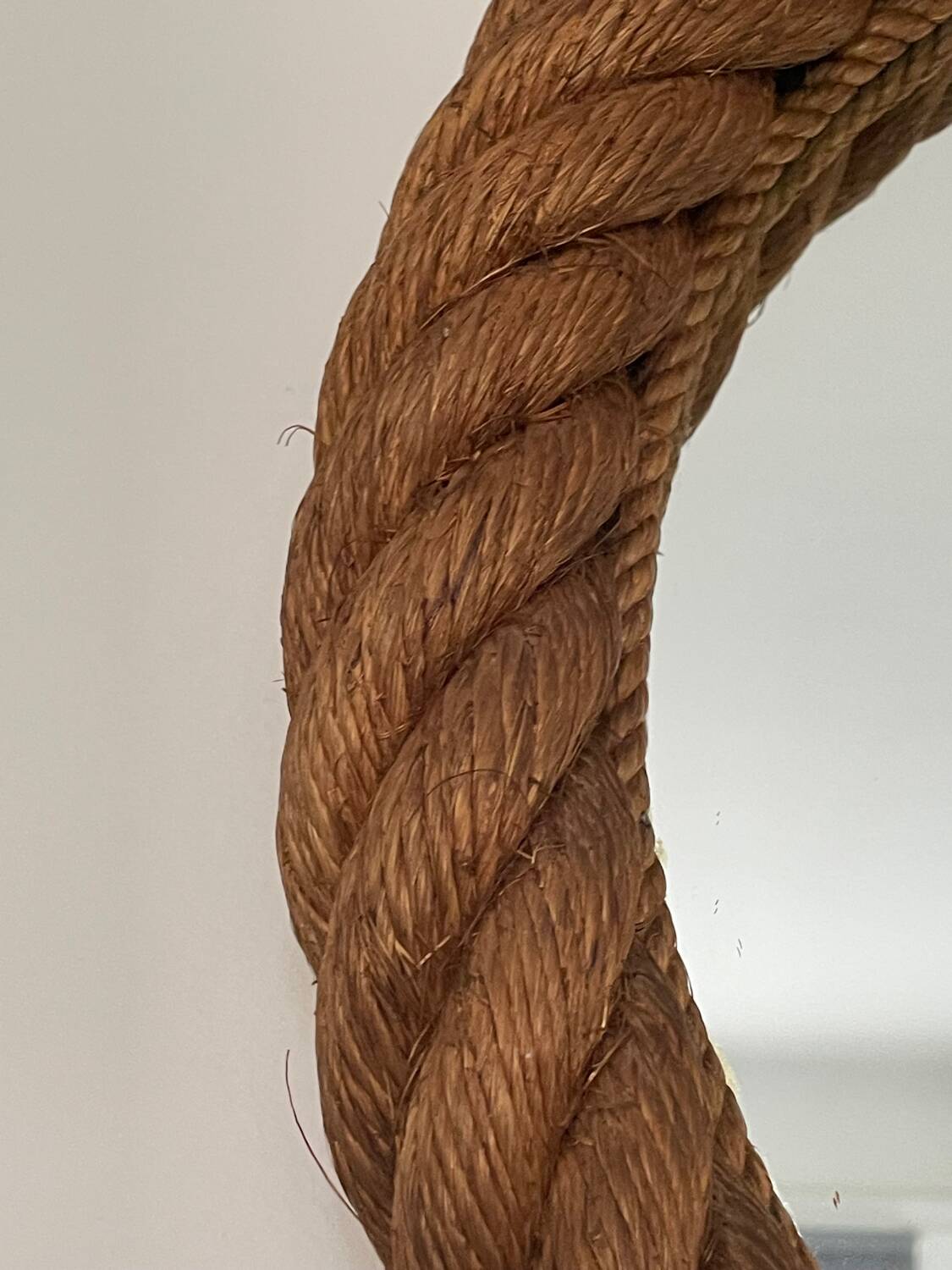 Vintage rope mirror french 1970s