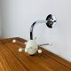 Sputnik wall coat rack, white and chrome, vintage