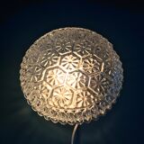 Plafonnier rond en verre ciselé