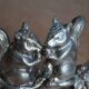 Silver-plated squirrel salt and pepper shakers