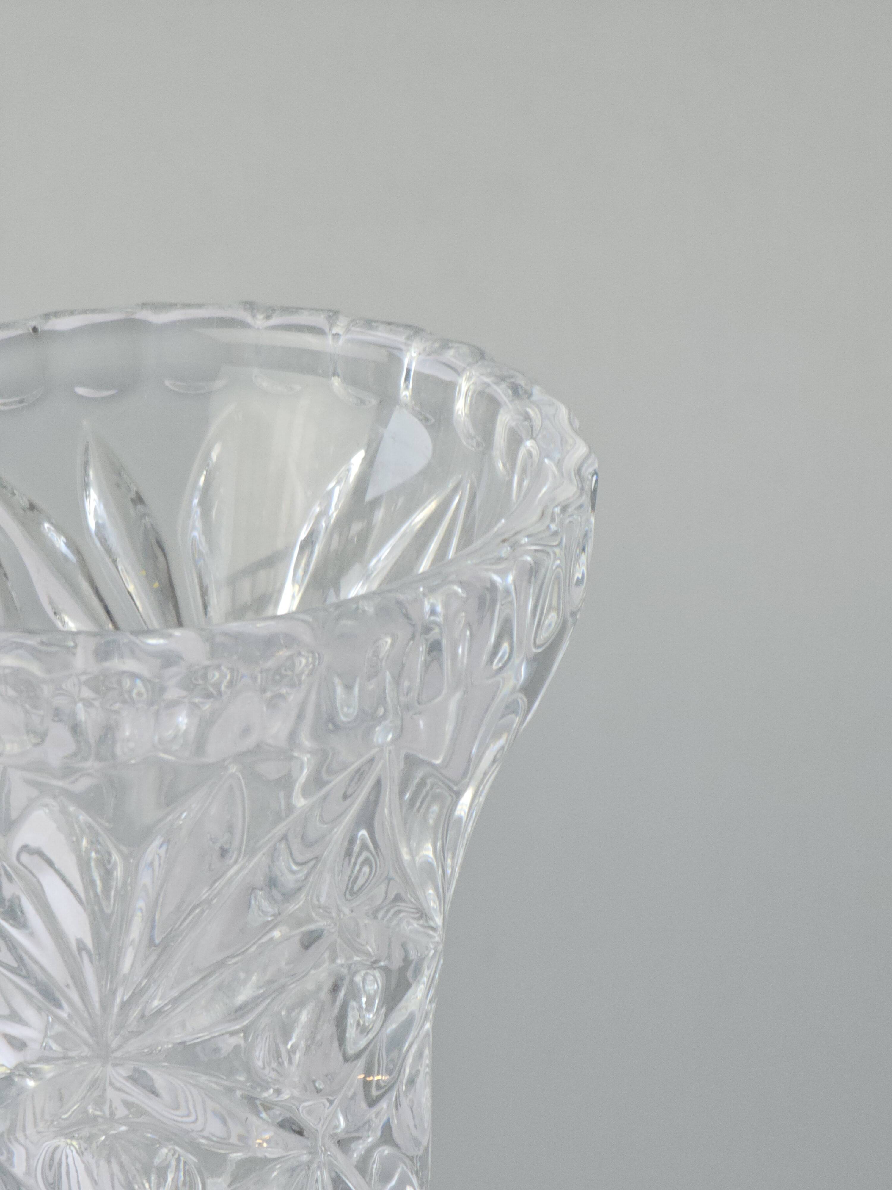 Cut glass single-stem vase