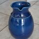 Large blue pitcher signed