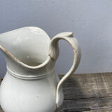 White pitcher earthenware Creil and Montereau nineteenth