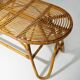 Table basse ovale en osier, années 1950