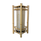 Bamboo lamp lampshade tubular years 70 80
