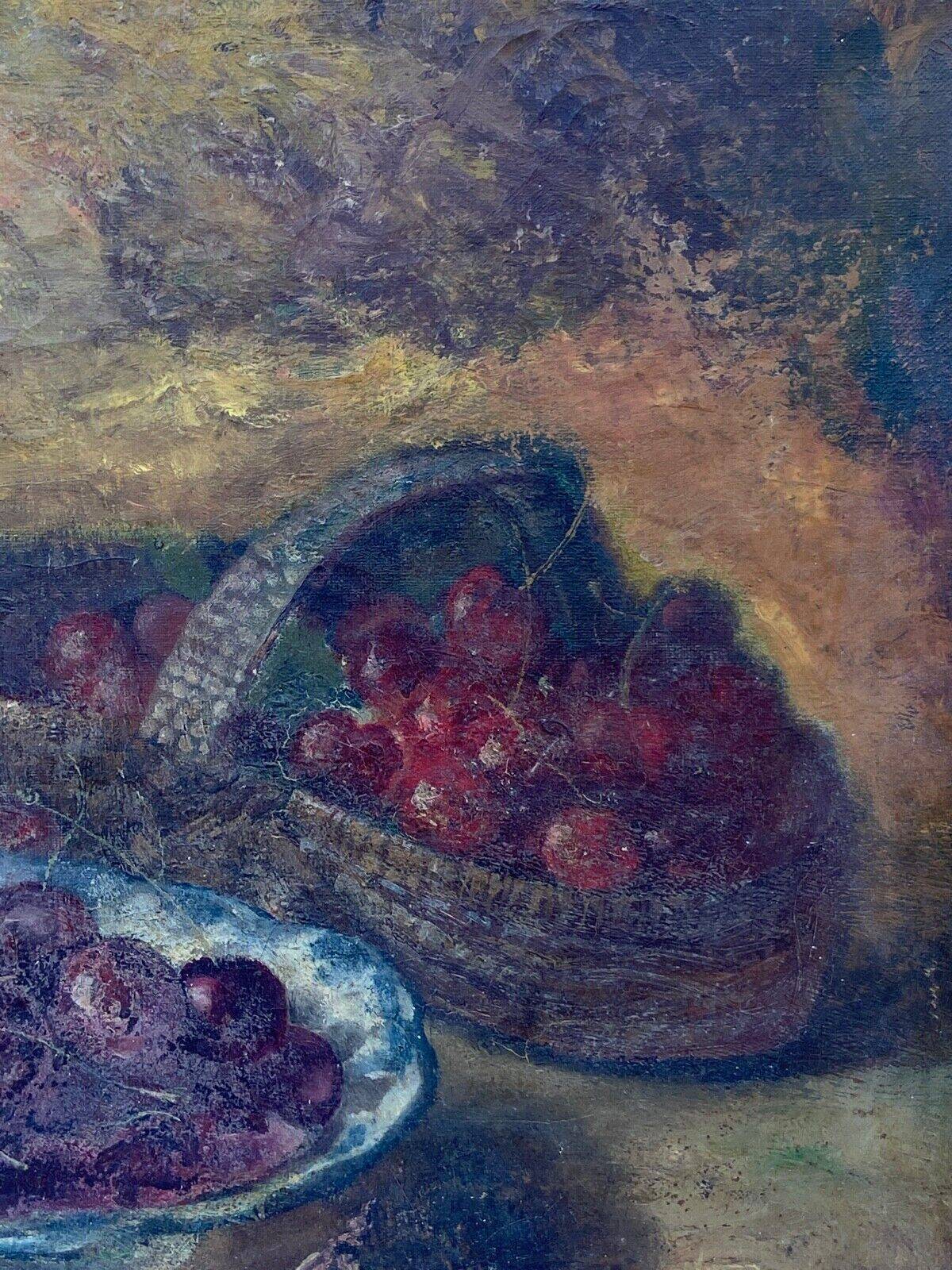 Oil on canvas still life bouquet of flowers 20th century by Louis Baril or Barit