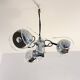Vintage Chrome & Acrylic Pendant Lamp in the Style of Gino Sarfatti , 1970s