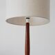 Vintage Scandinavian lamp in teak/chromed metal/cotton