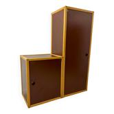 Meuble de rangement commode modulable design Flototto années 70 en hetre vintage