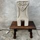Anthropomorphic stone table lamp brutalised by Albert Tormos.