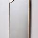Shield Shaped Wall Mirror with Brass Frame, Italy