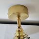 Brass and opaline wall lamp