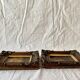 Pair of old carved wooden and plaster frames