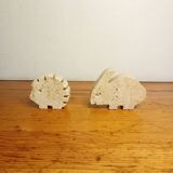 Fratelli Manelli 1970 travertine figurines