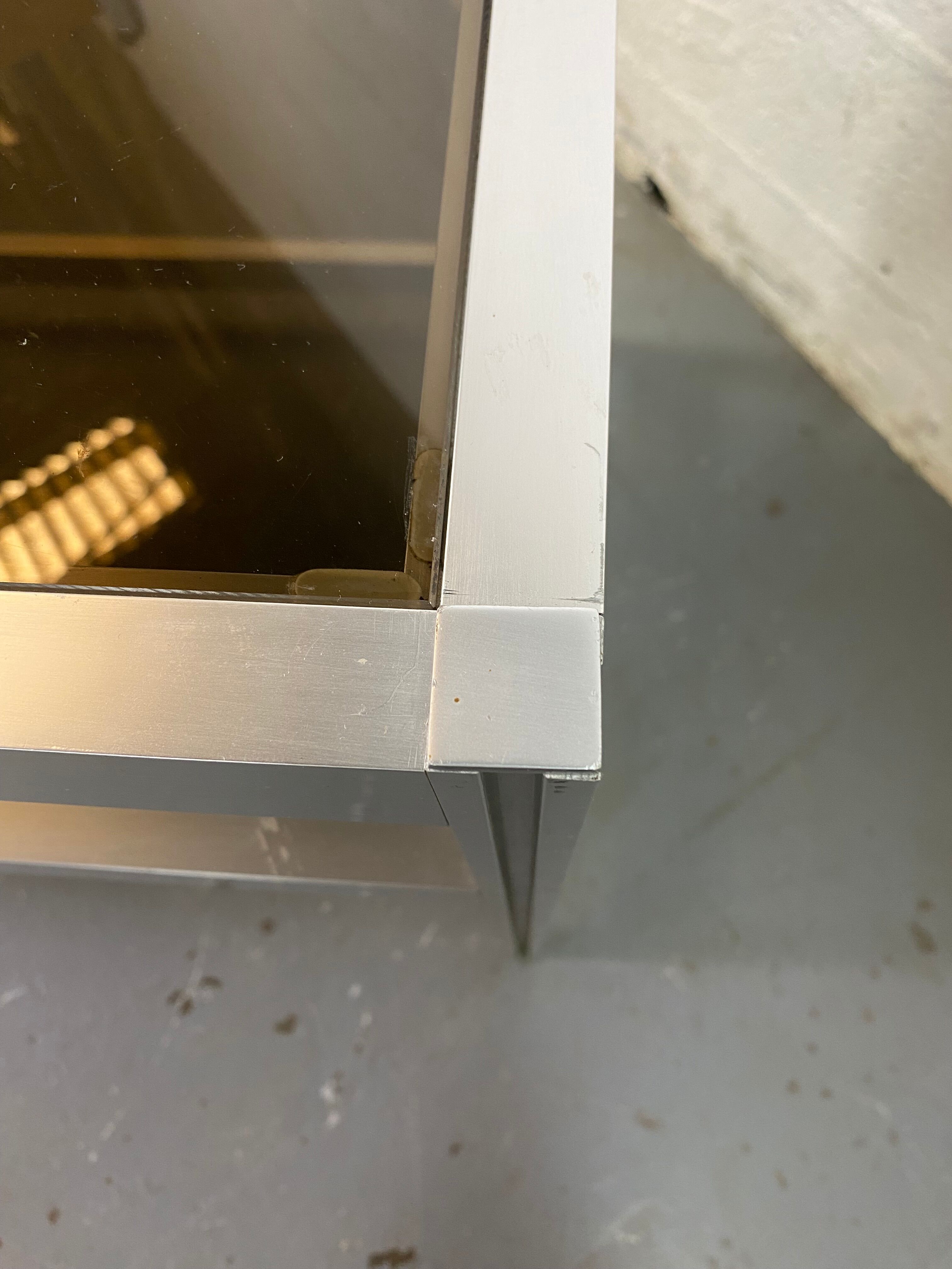 Aluminum and Glass Desk