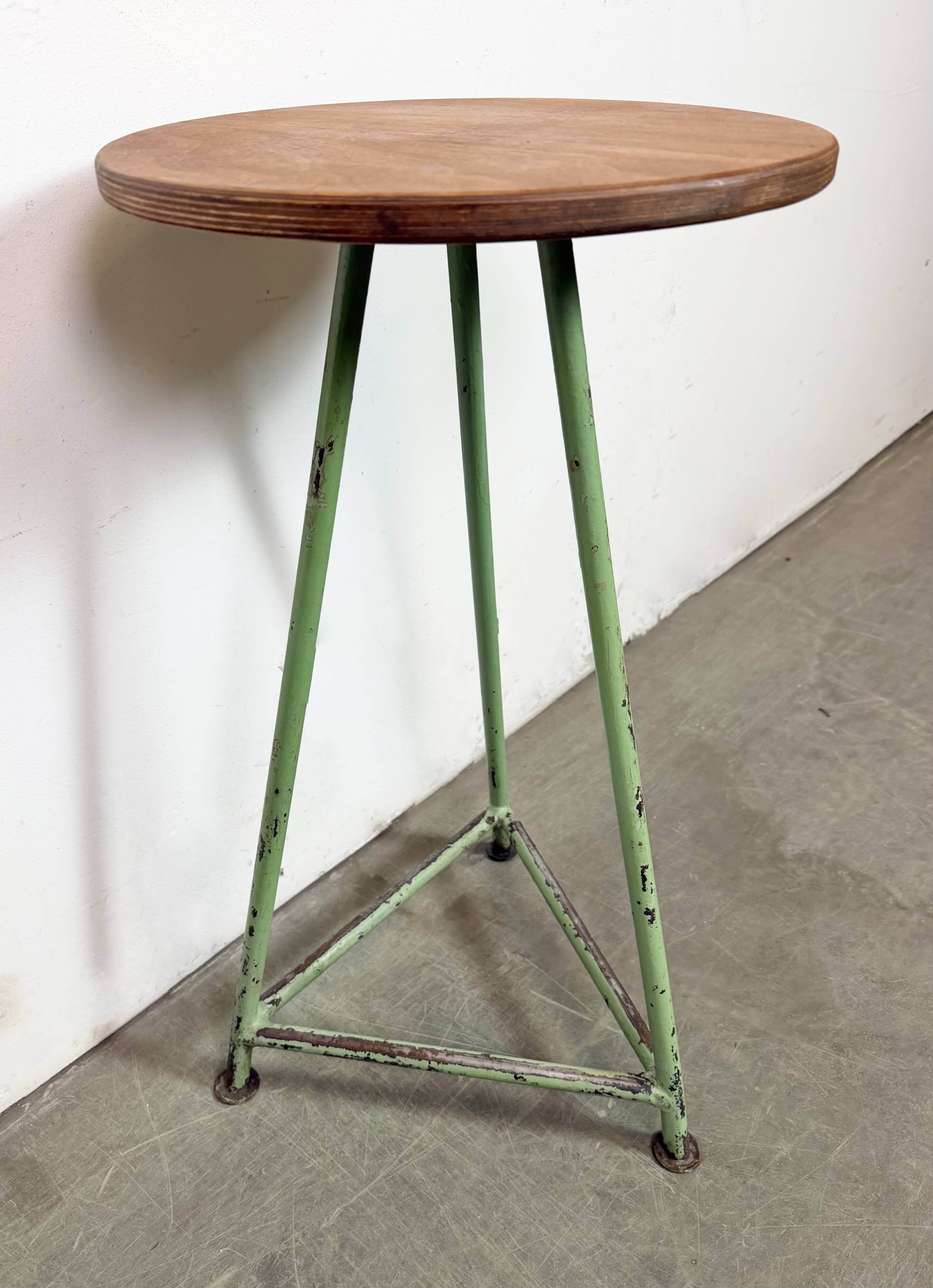 Green Industrial Workshop Stool, 1960s