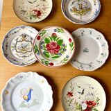 Set of 7 assorted plates