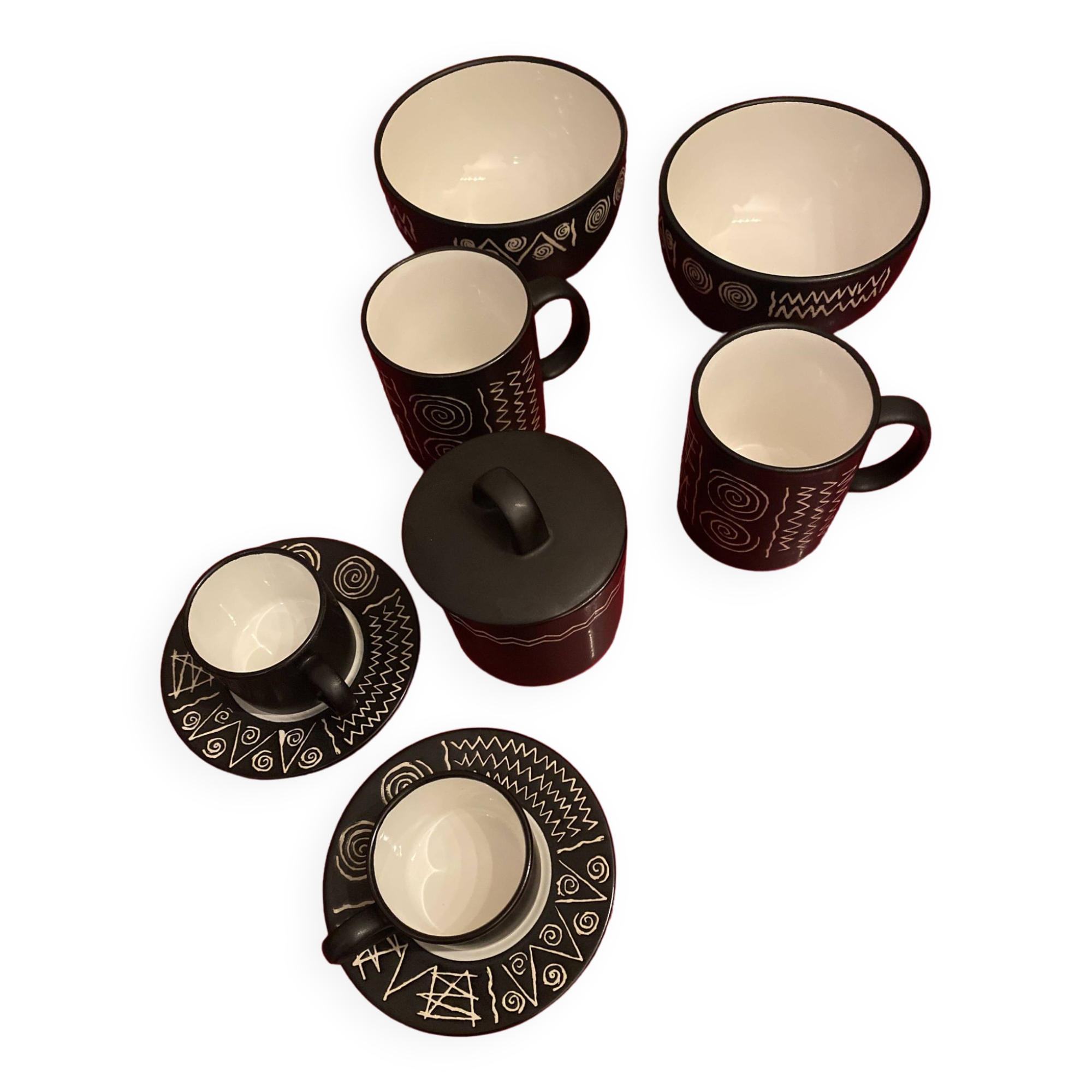 Scraffito Habitat Service 9 pieces