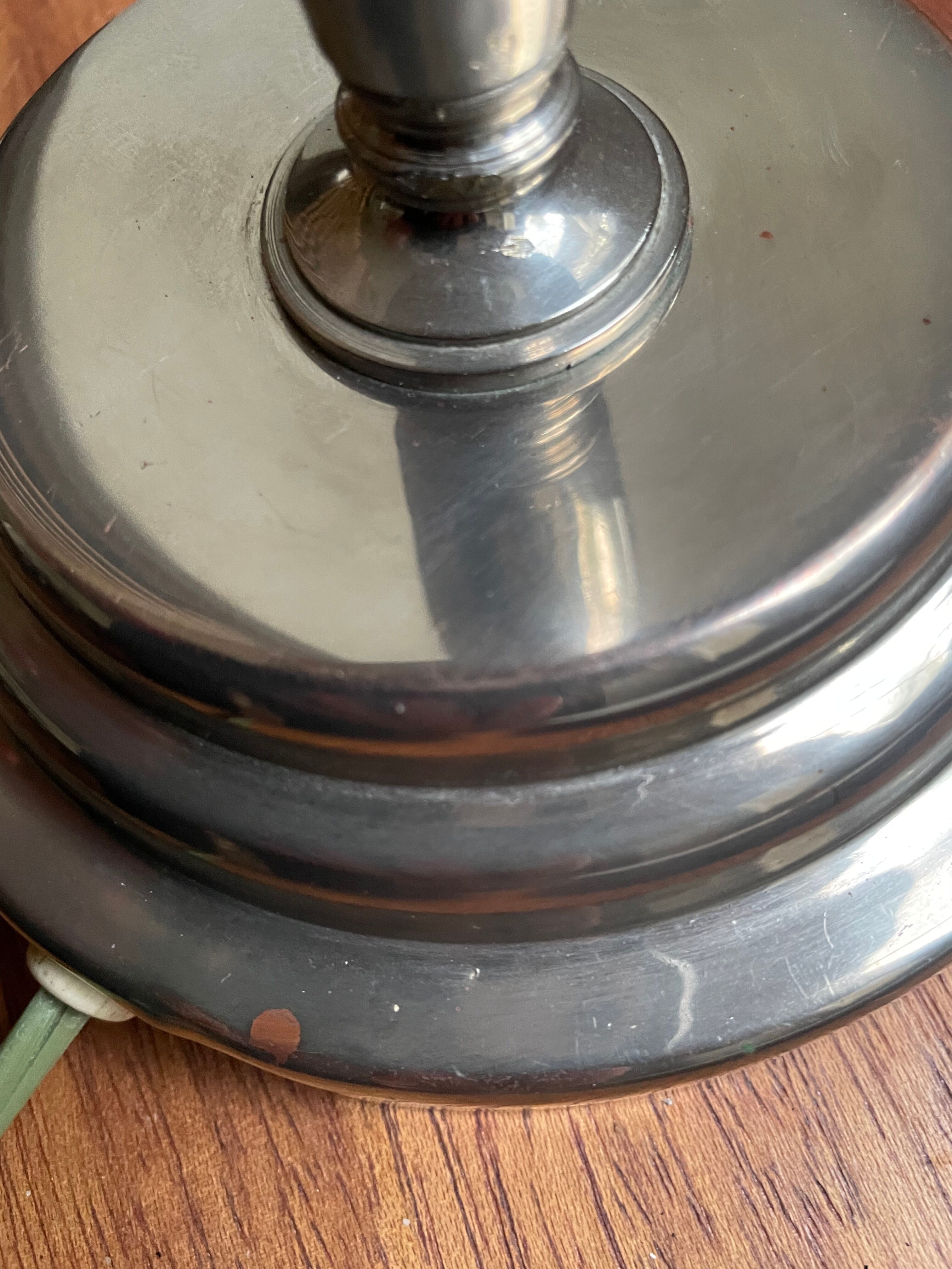 Art deco chrome mushroom lamp