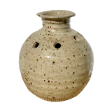 Vase boule pique fleurs en grès