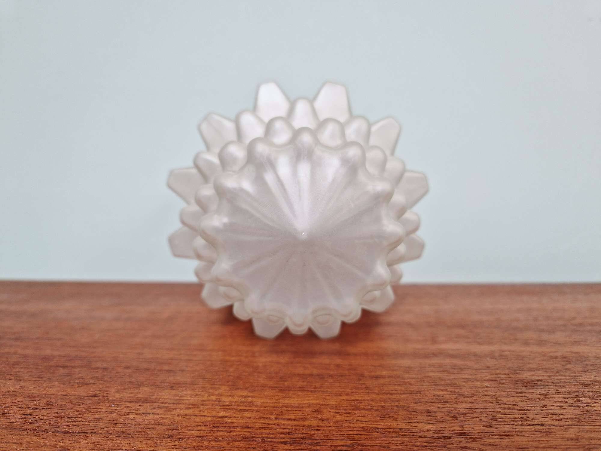 Art Deco skyscraper ceiling light in satin glass, 1930s