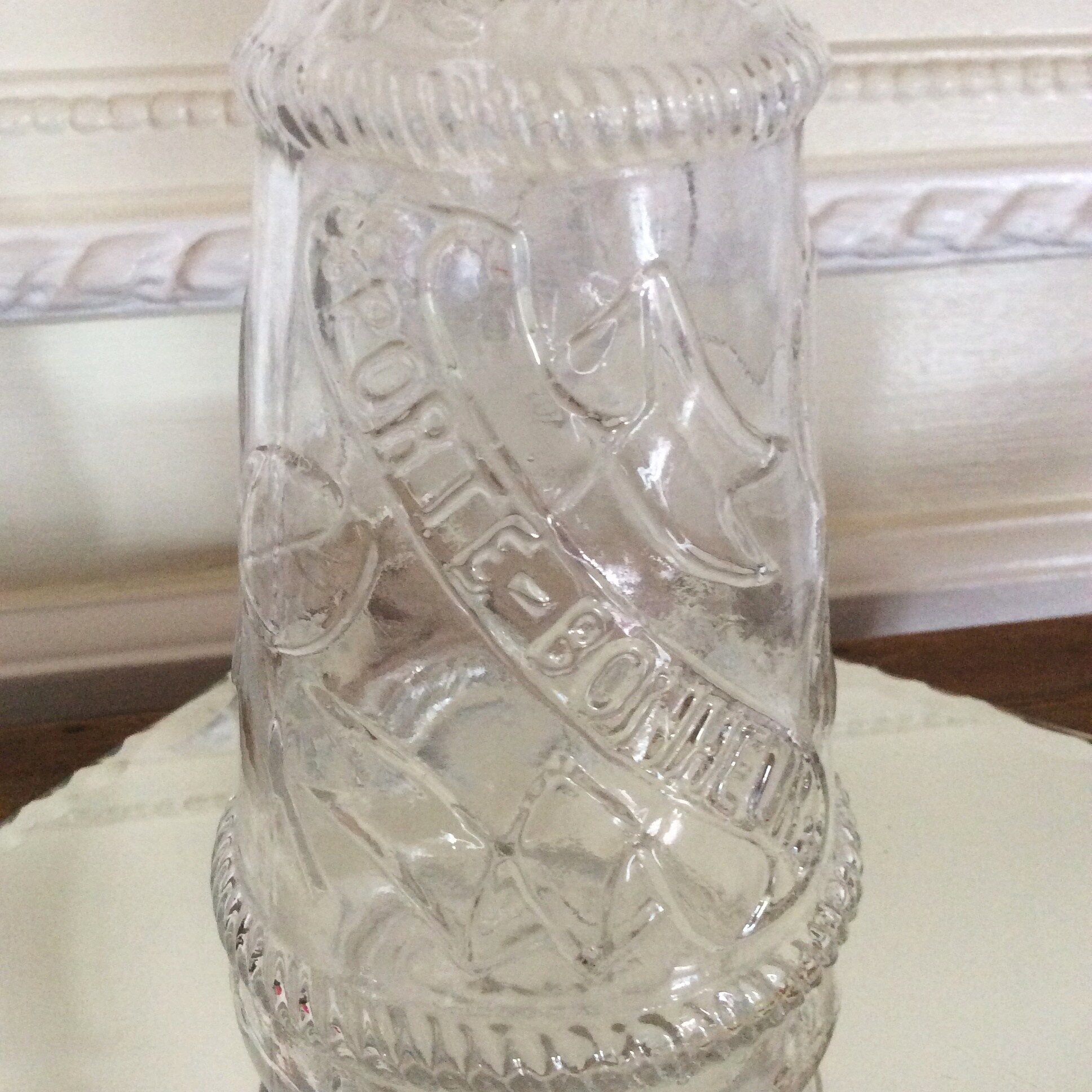 Carafe verre trèfle "porte bonheur"