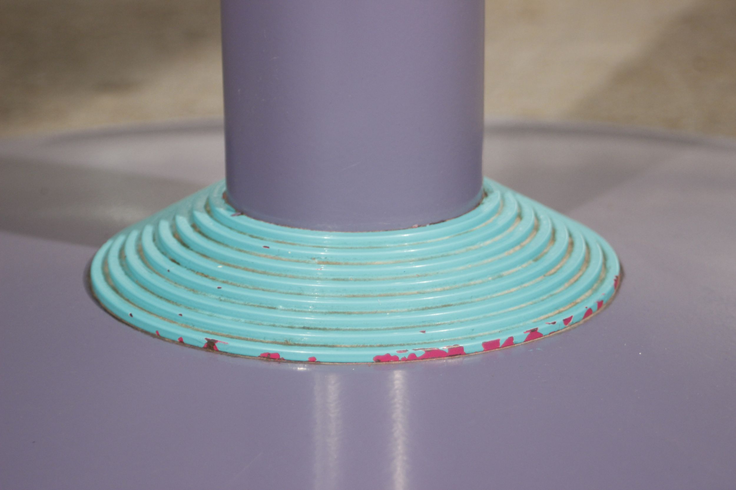Memphis Style Dining Table in Steel and Melamine, 1980s